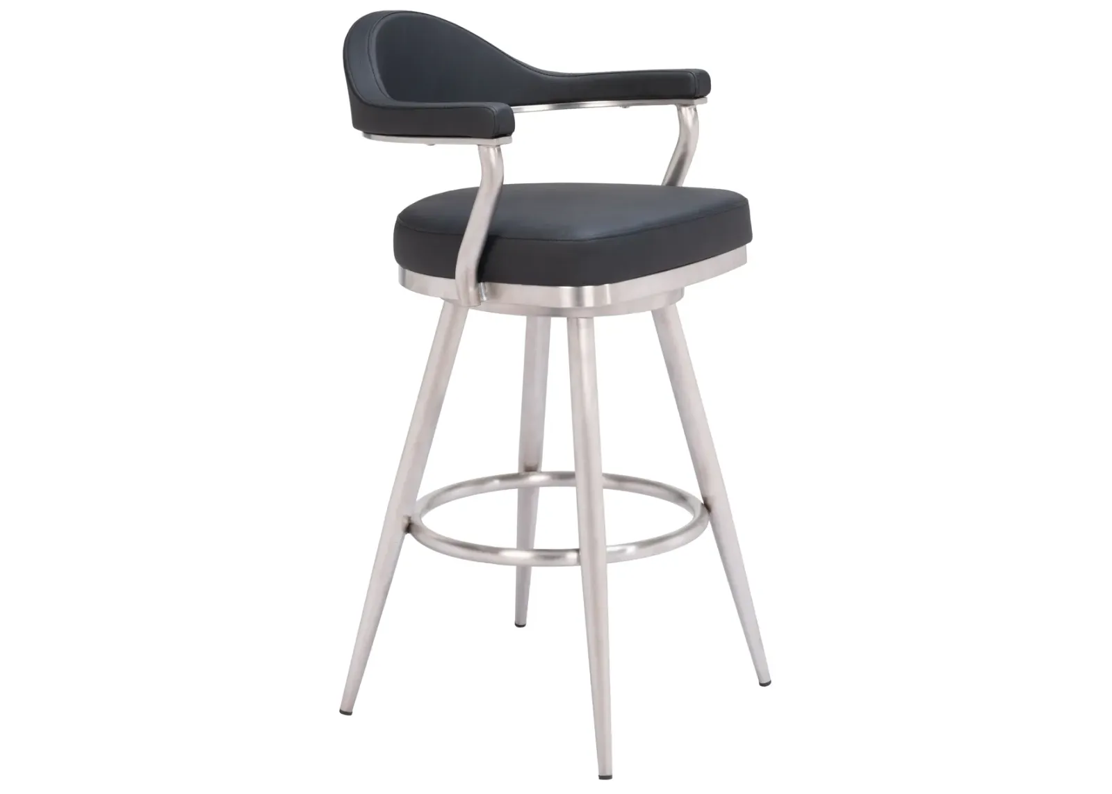 Vagur Swivel Barstool Black