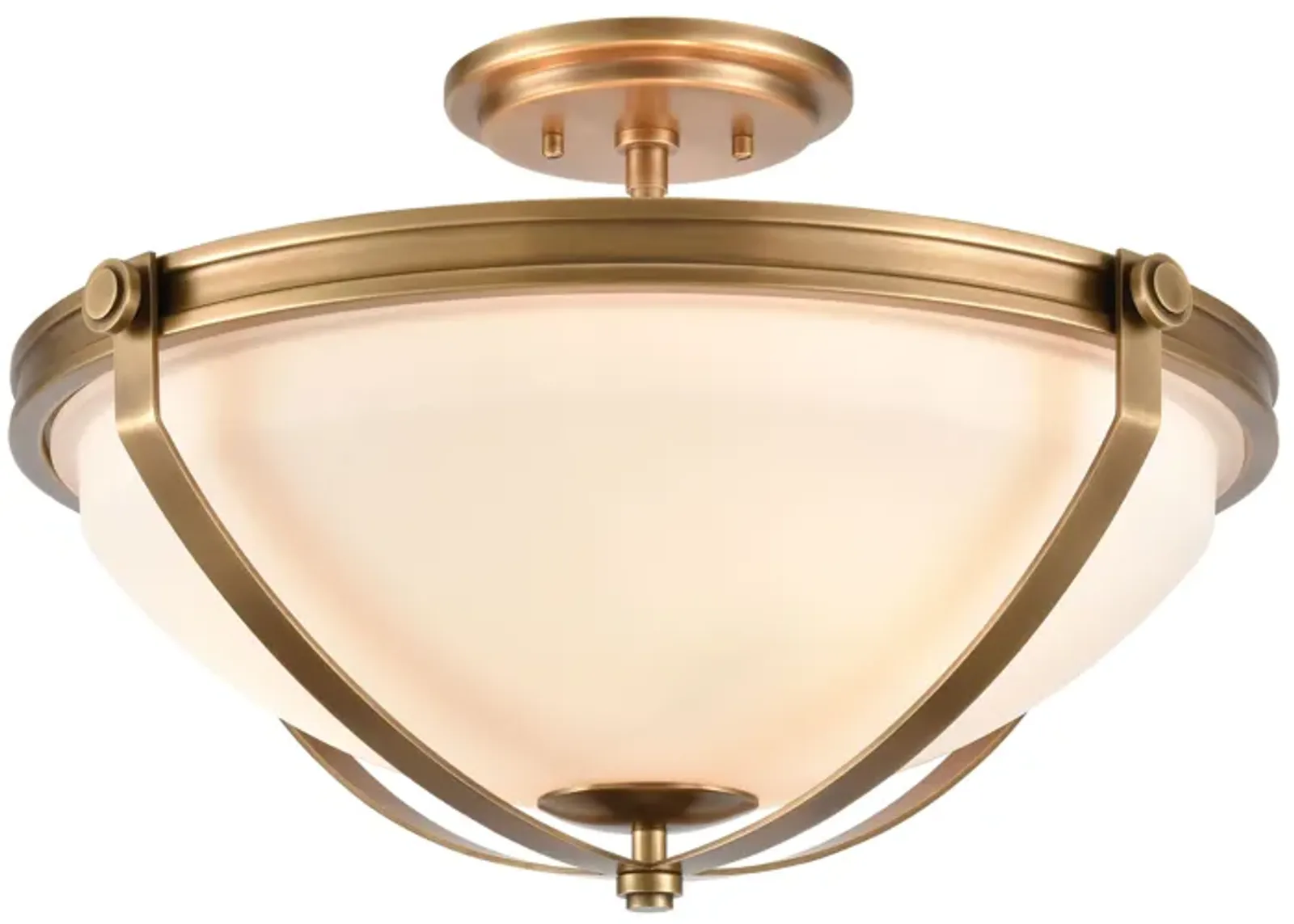 Connelly 19'' Wide 3-Light Semi Flush Mount - Brass