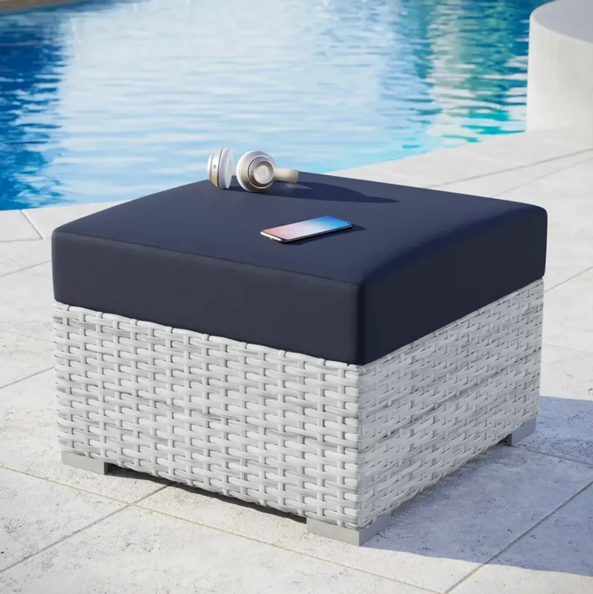 Convene Outdoor Patio Ottoman