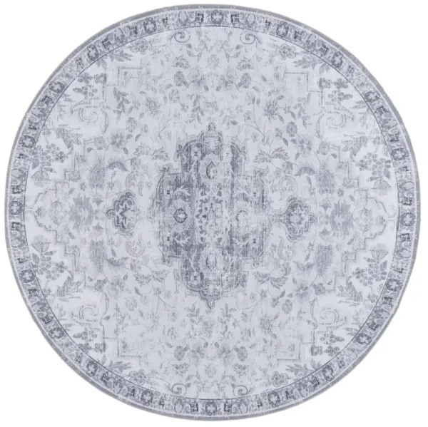 TUCSON 117 M/W S/R LIGHT GREY  6' x 6' Round Round Rug