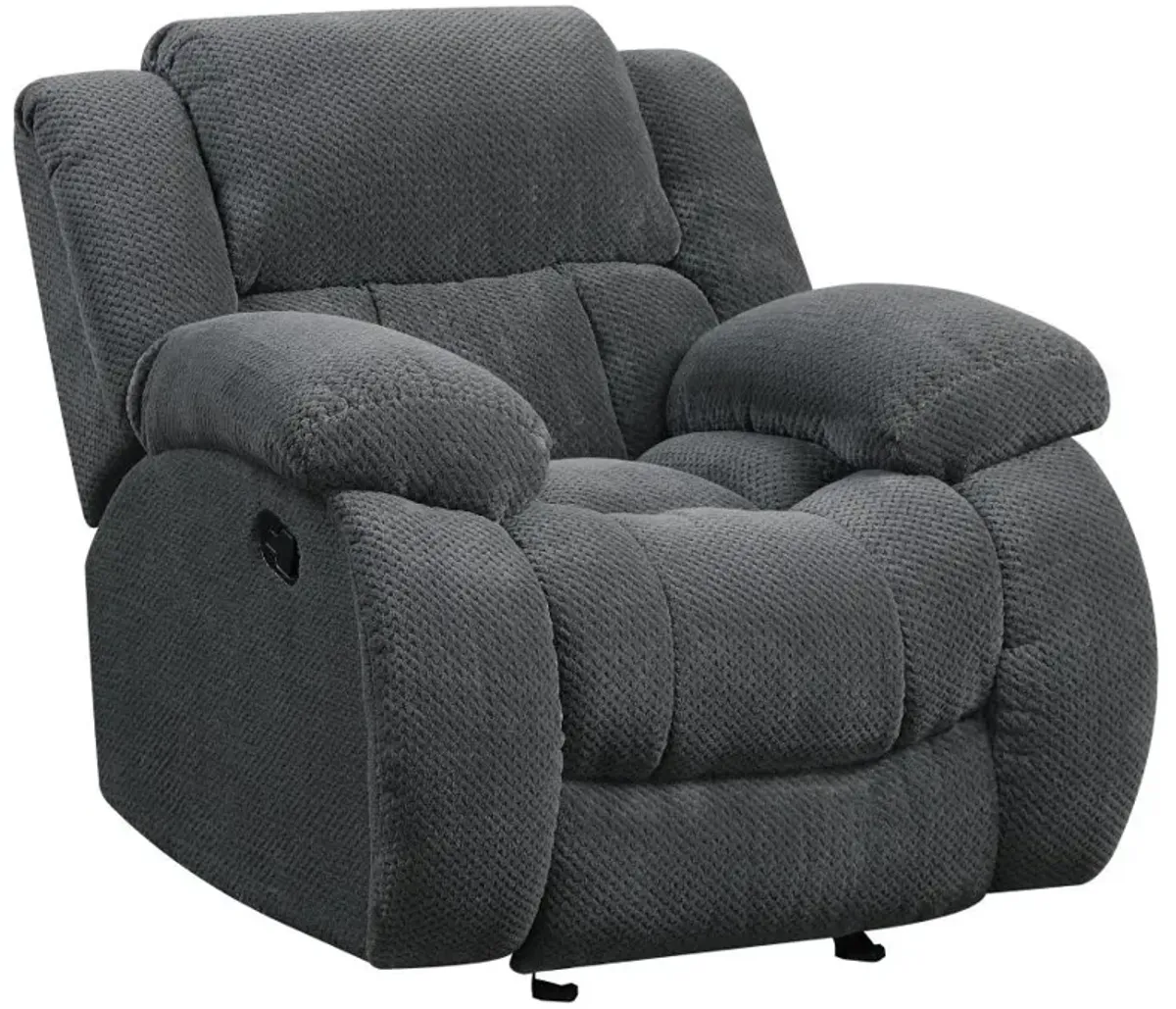 Weissman Upholstered Glider Recliner Charcoal