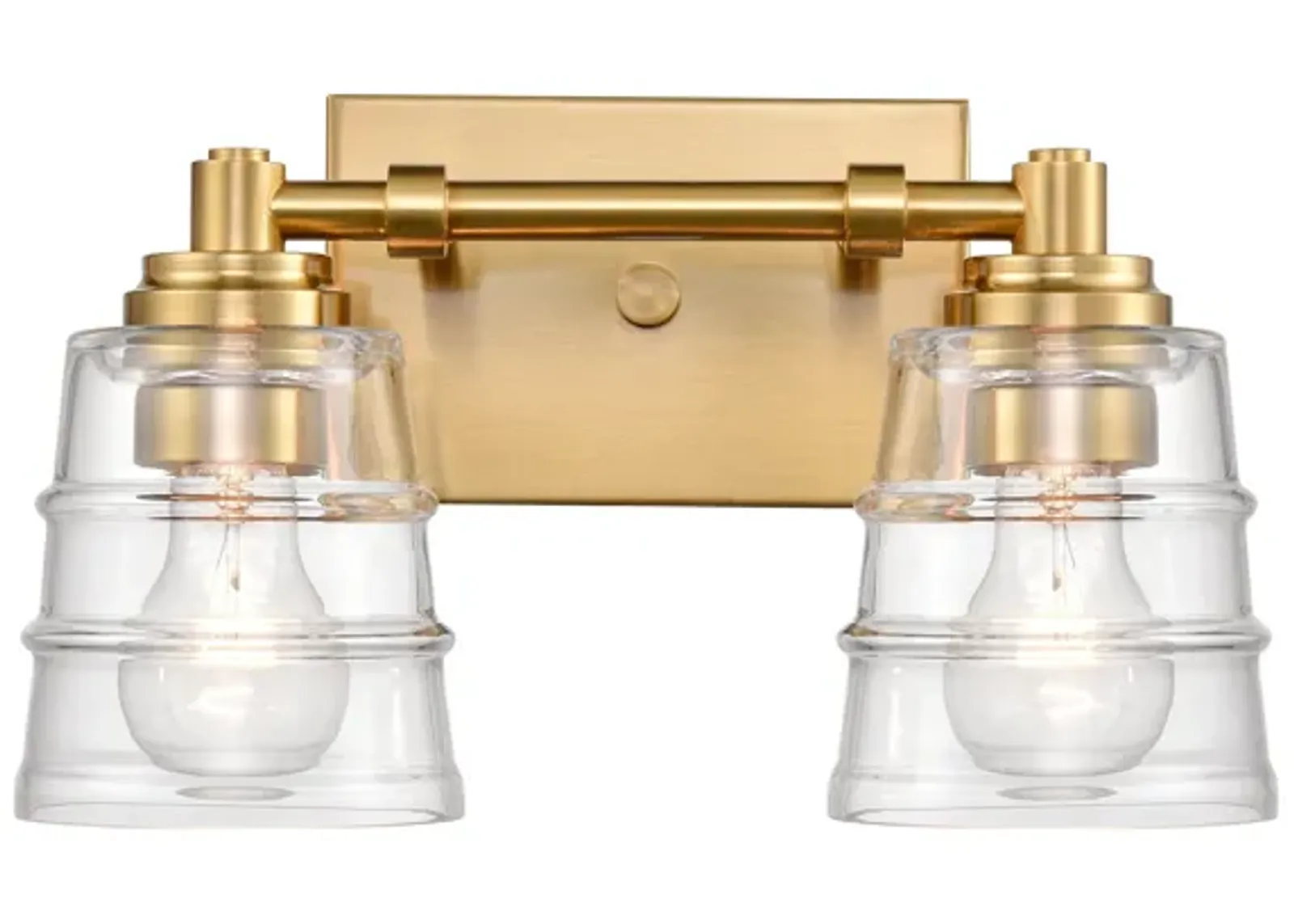 Pulsate 13" Wide 2-Light Vanity Light - Satin Brass