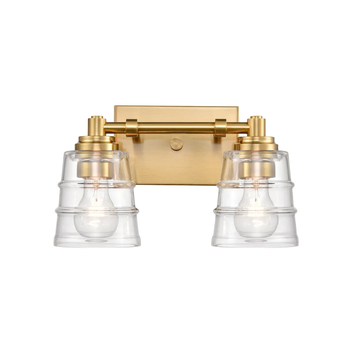 Pulsate 13" Wide 2-Light Vanity Light - Satin Brass