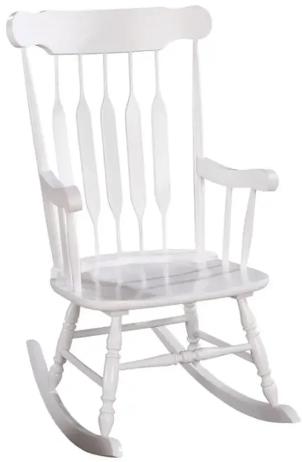 Gina Back Rocking Chair White