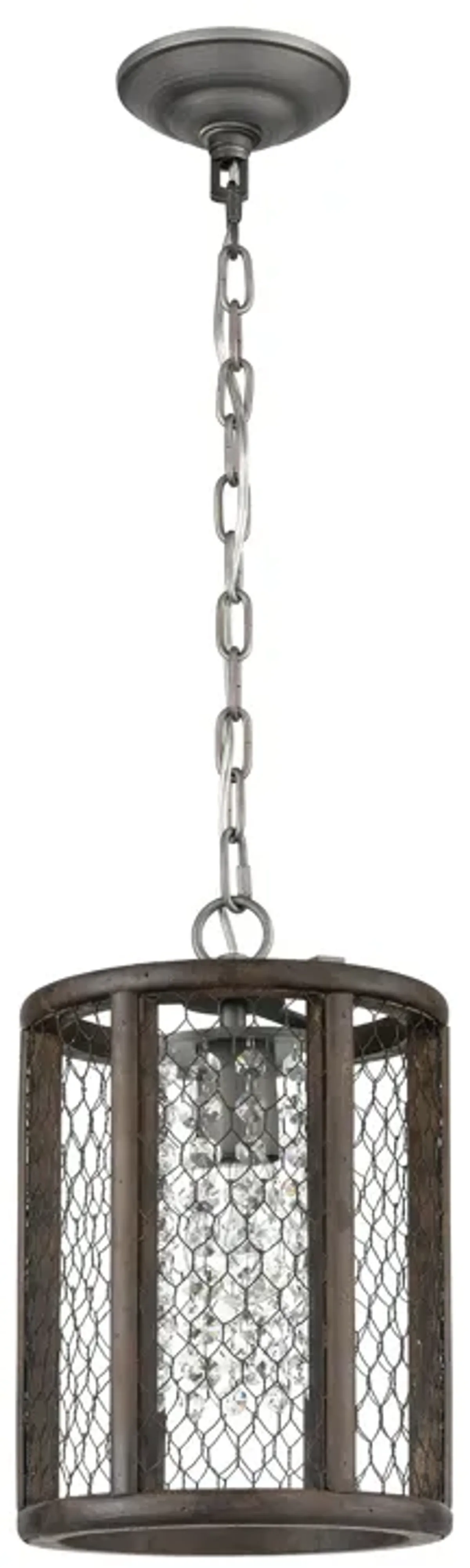 Renaissance Invention 8" Wide 1-Light Mini Pendant - Weathered Zinc