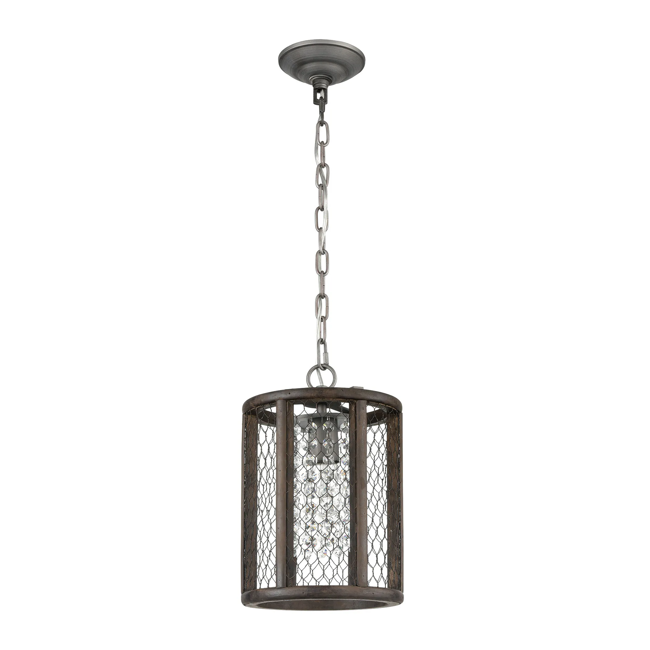 Renaissance Invention 8" Wide 1-Light Mini Pendant - Weathered Zinc