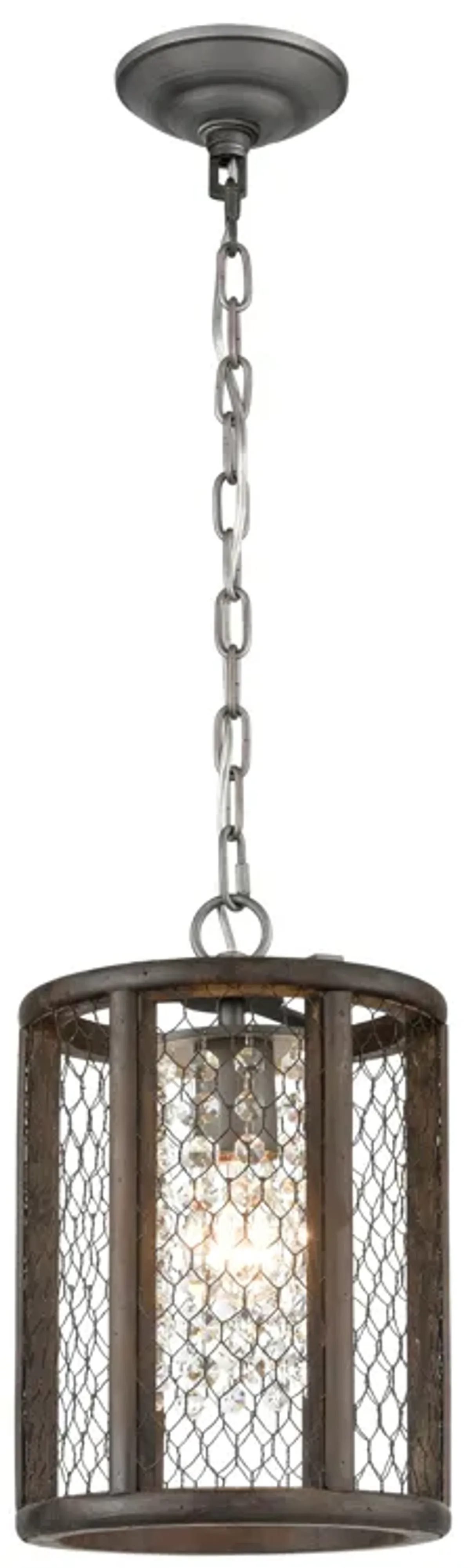 Renaissance Invention 8" Wide 1-Light Mini Pendant - Weathered Zinc