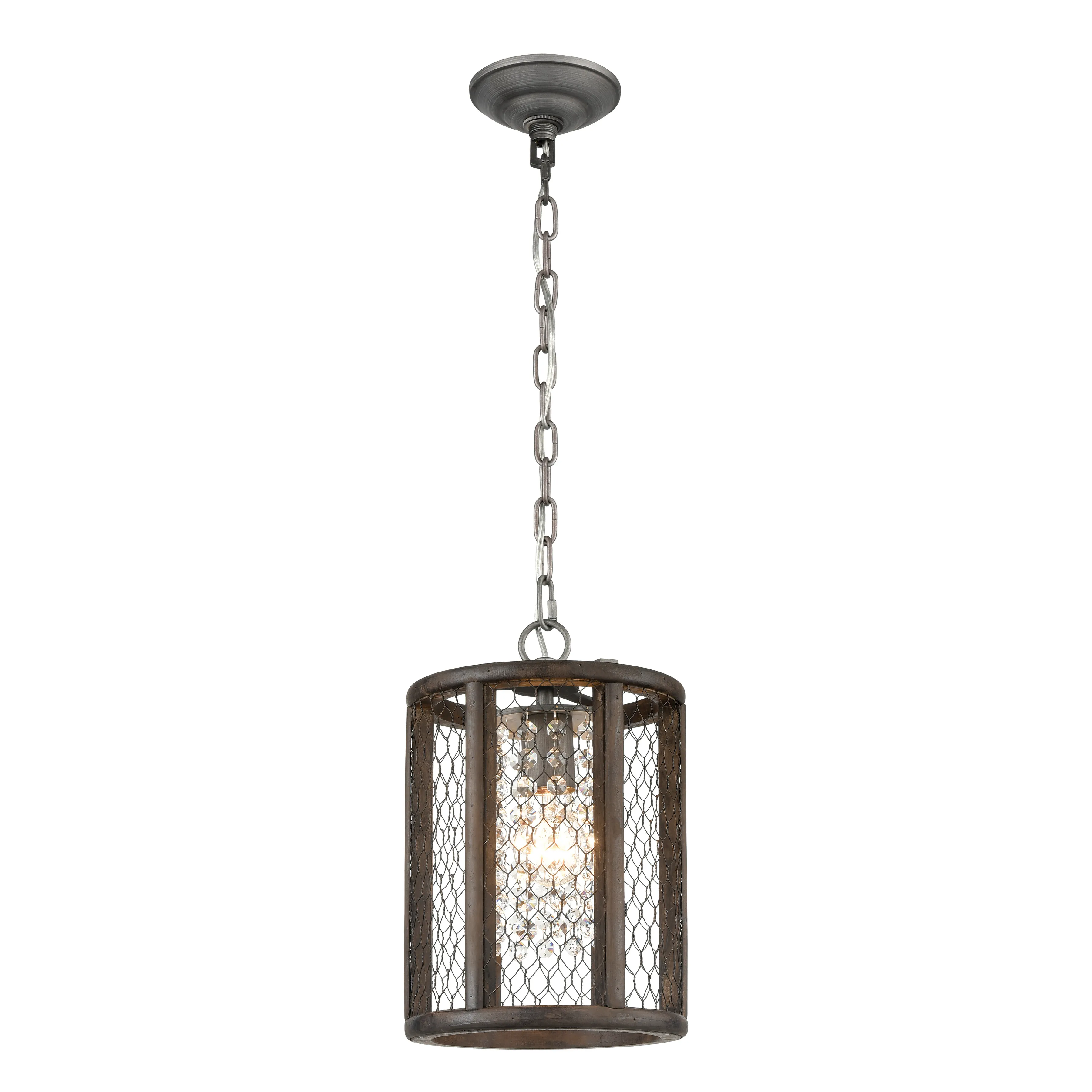 Renaissance Invention 8" Wide 1-Light Mini Pendant - Weathered Zinc