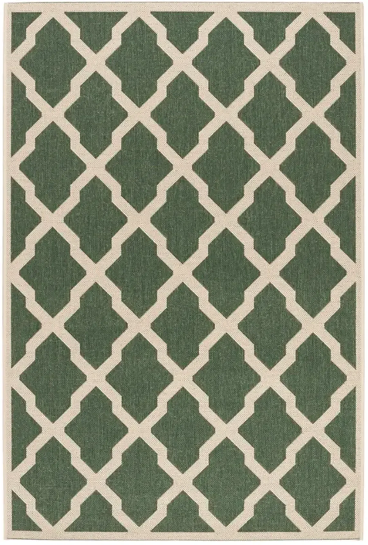 LINDEN 122 Collection LND122Y-4 Green / Creme 4' X 6'