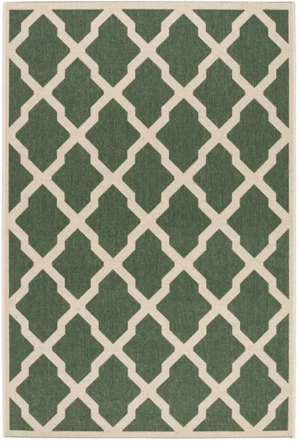 LINDEN 122 Collection LND122Y-4 Green / Creme 4' X 6'