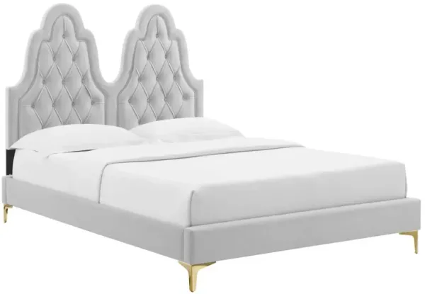 Alexandria Tufted Performance Velvet King Platform Bed