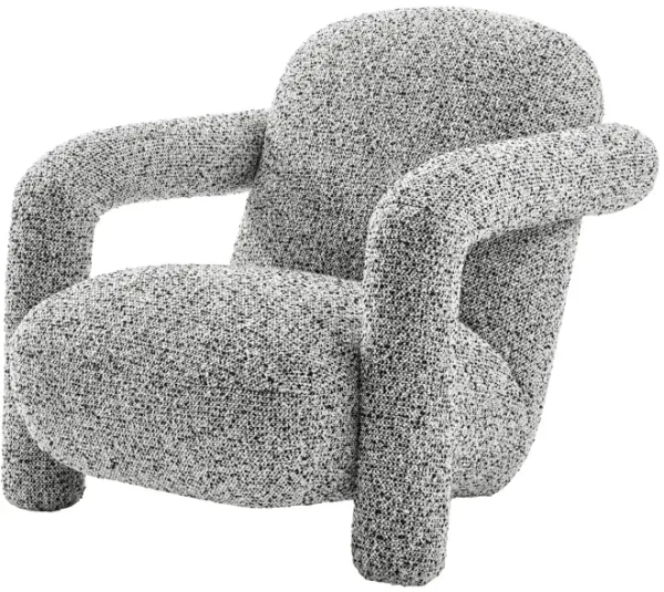 Maverick Boucle Accent Arm Chair, Speckled White