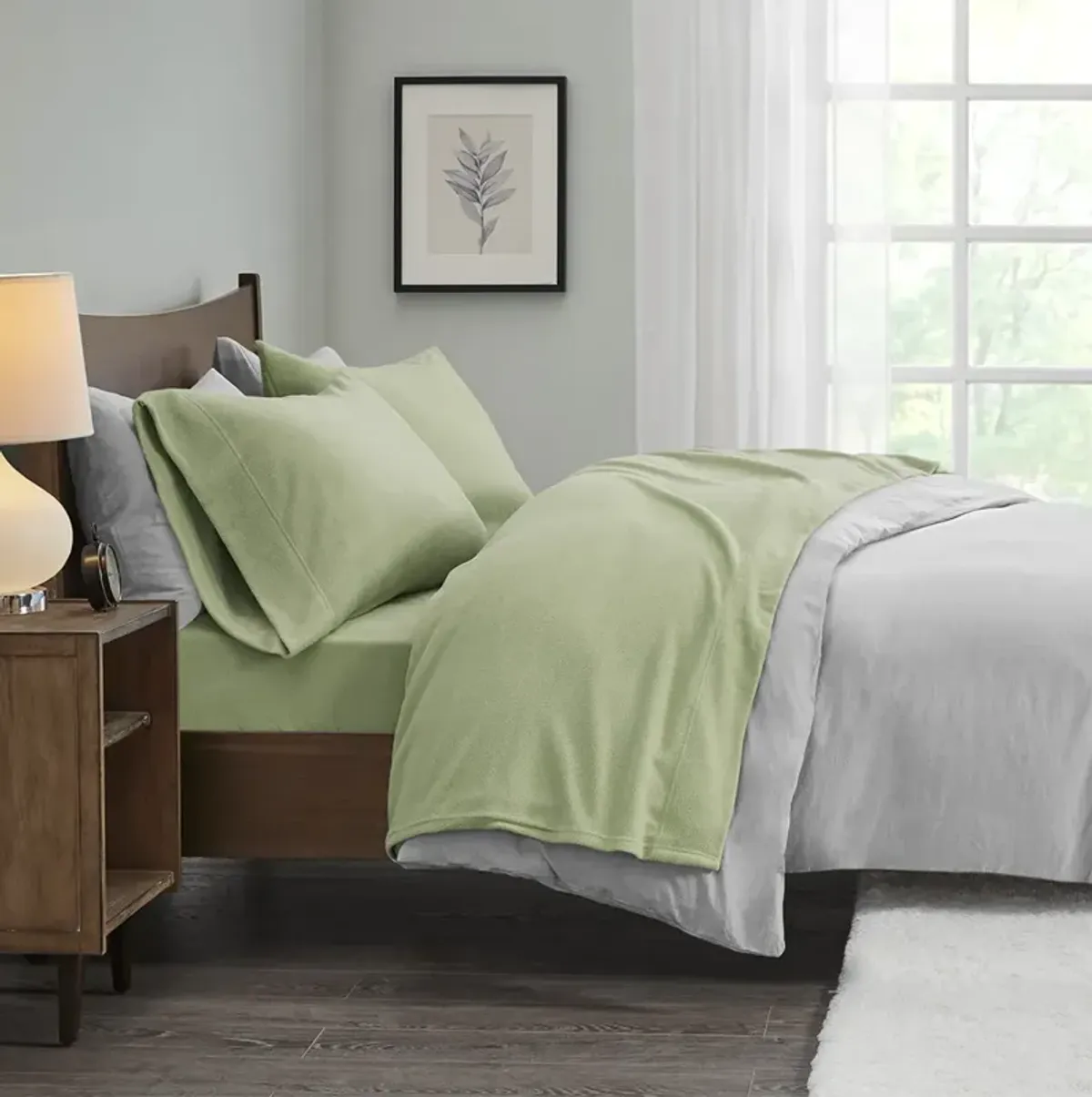 True North by Sleep Philosophy Micro Fleece Green Sheet Set