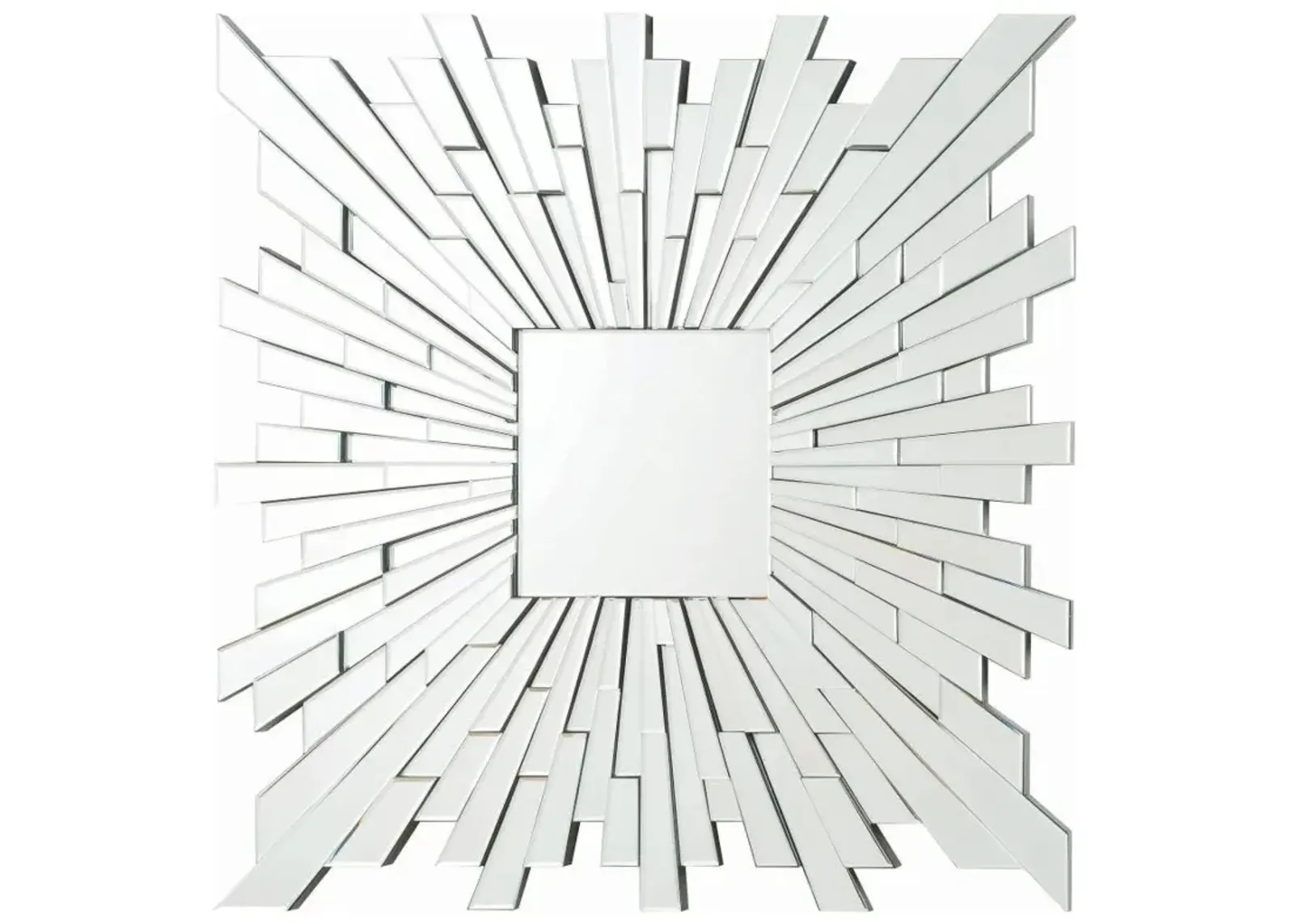 Brantley Square Sunburst Wall Mirror Silver