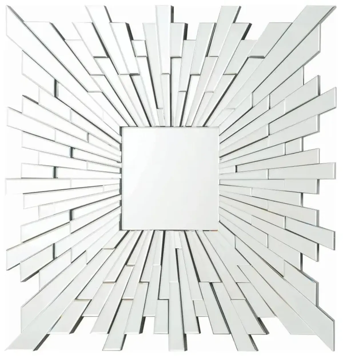 Brantley Square Sunburst Wall Mirror Silver