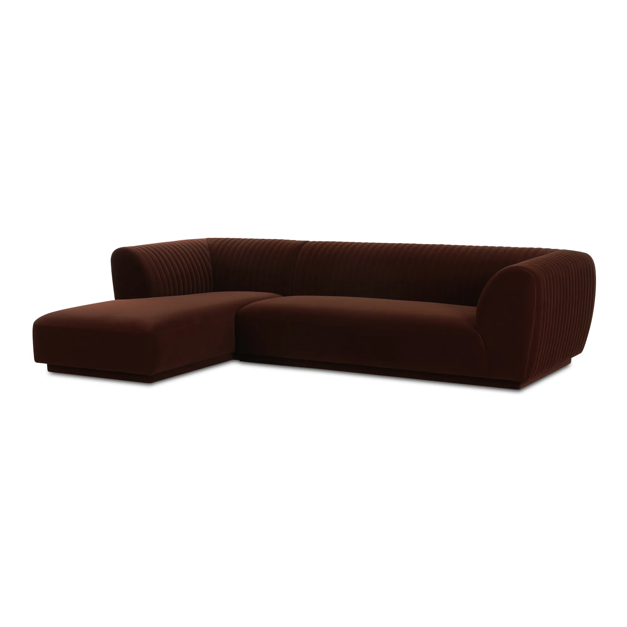 Zandro Left Sectional Warm Brown