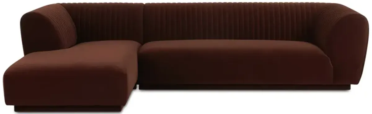 Zandro Left Sectional Warm Brown