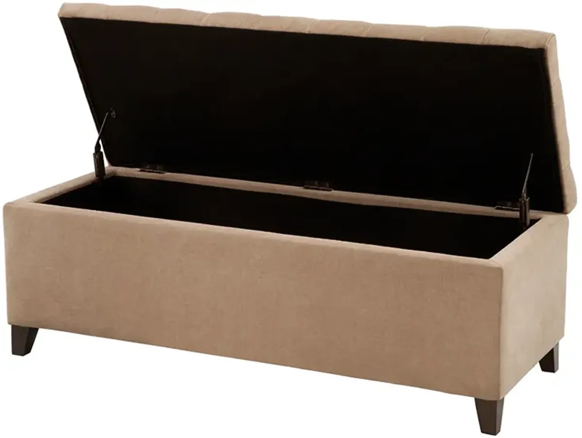 Madison Park Shandra Sand Tufted Top Soft Close Storage Bench