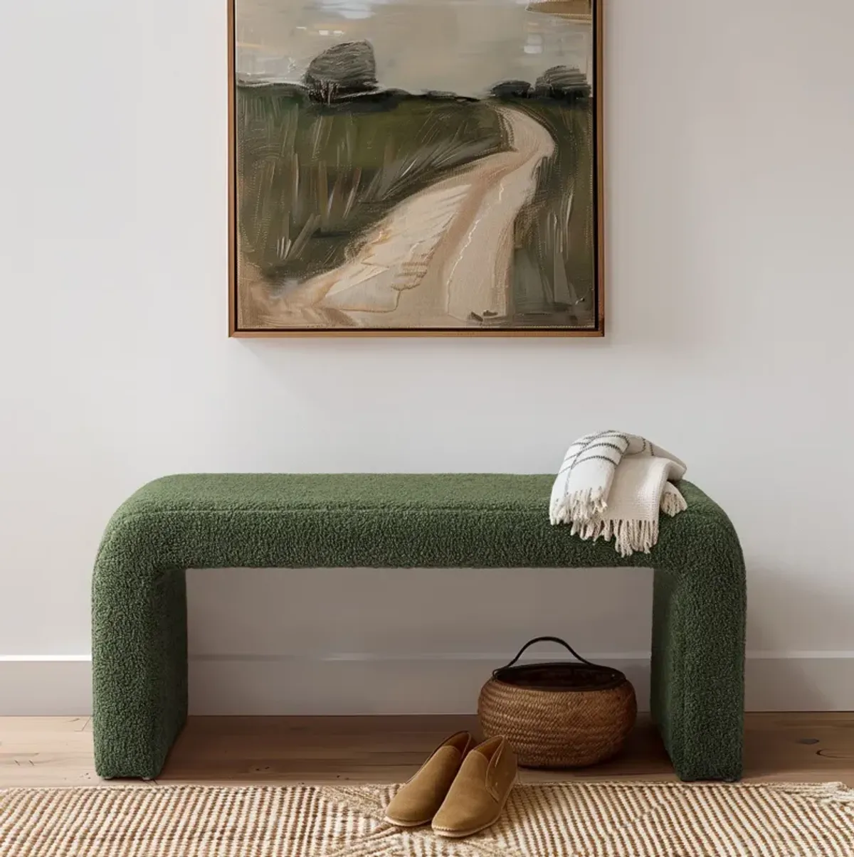 Boucle Waterfall Bench