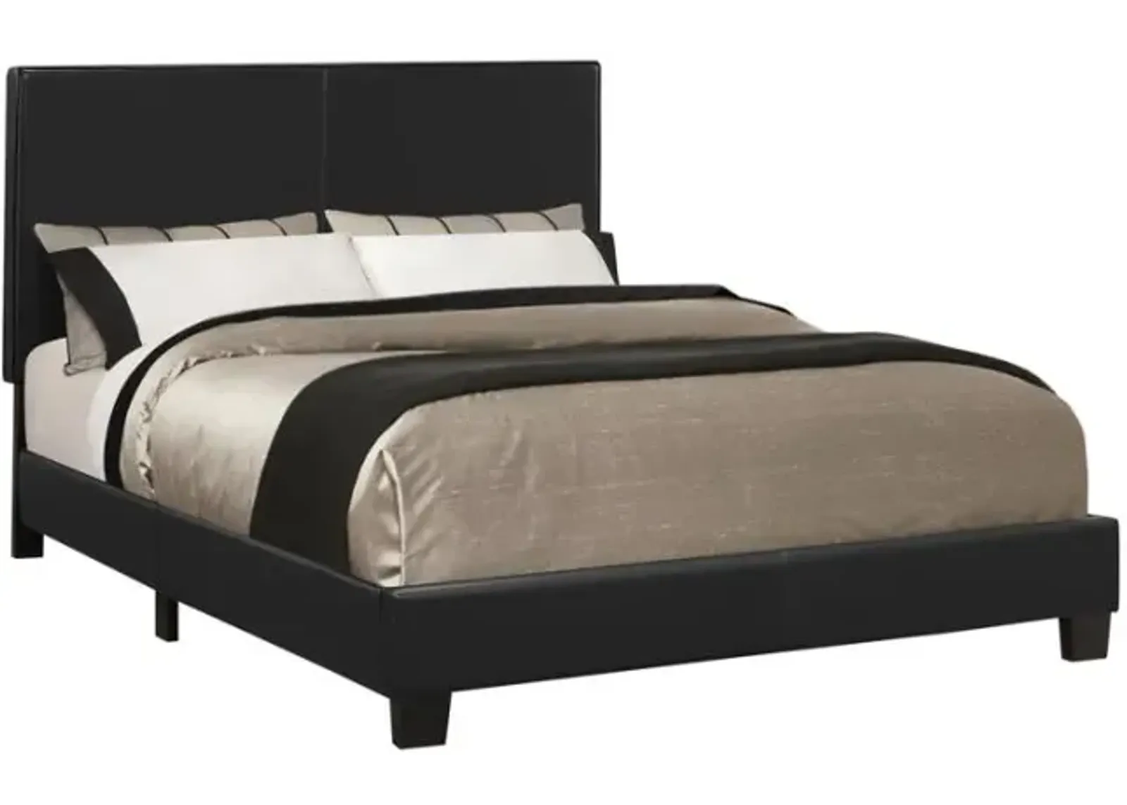 Mauve Bed Upholstered Queen Black