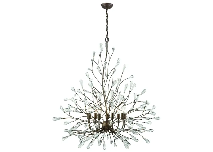 Crislett 40" Wide 9-Light Chandelier - Sunglow Bronze