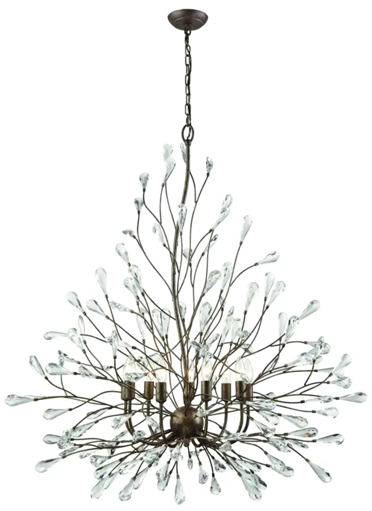 Crislett 40" Wide 9-Light Chandelier - Sunglow Bronze