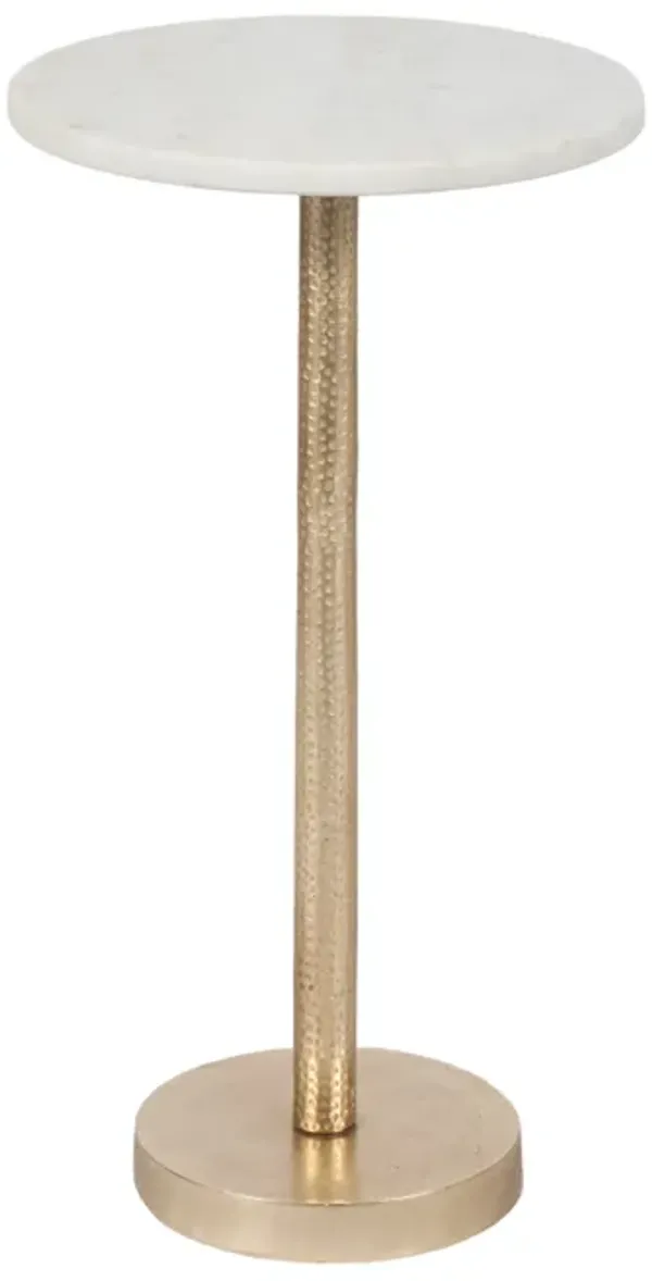 Metal, 24"h Round Drink Table - Flat Base, Gold