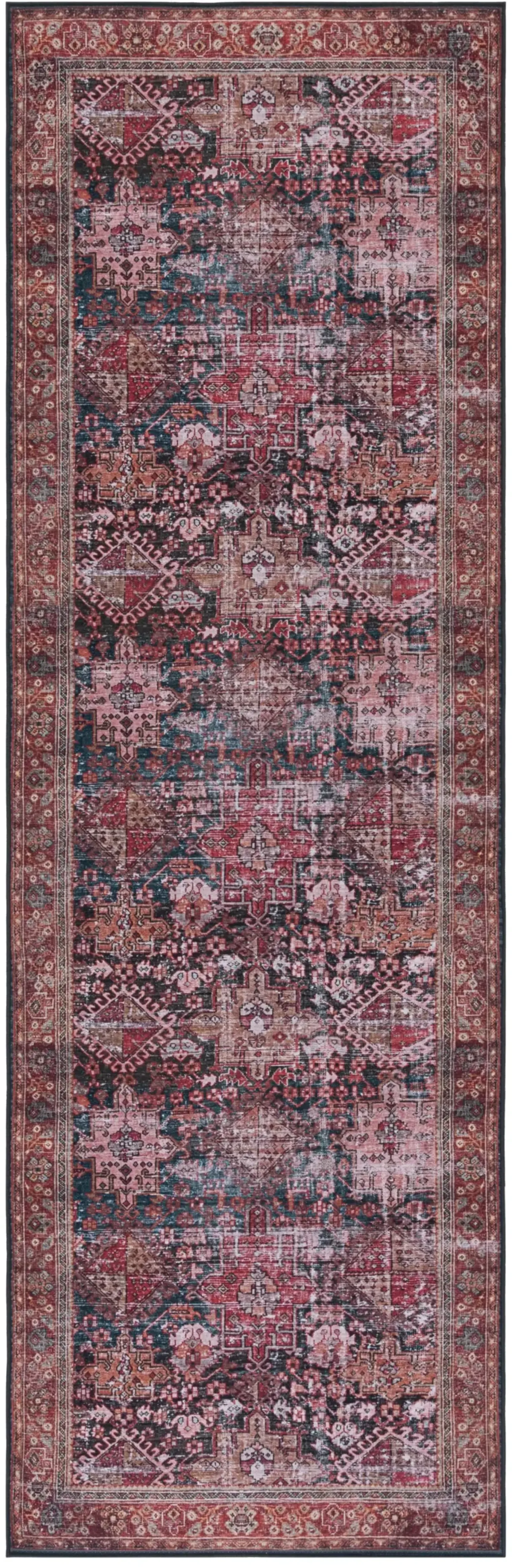 TUCSON 114 M/W S/R RUST  2'-6' x 14' Runner Rug