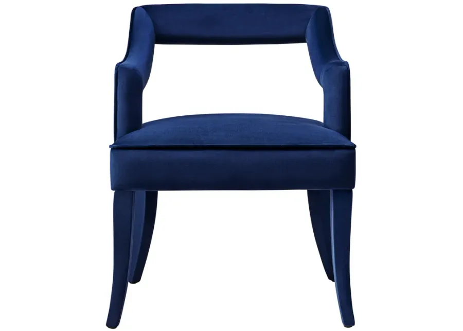 Tiffany Navy Velvet Chair