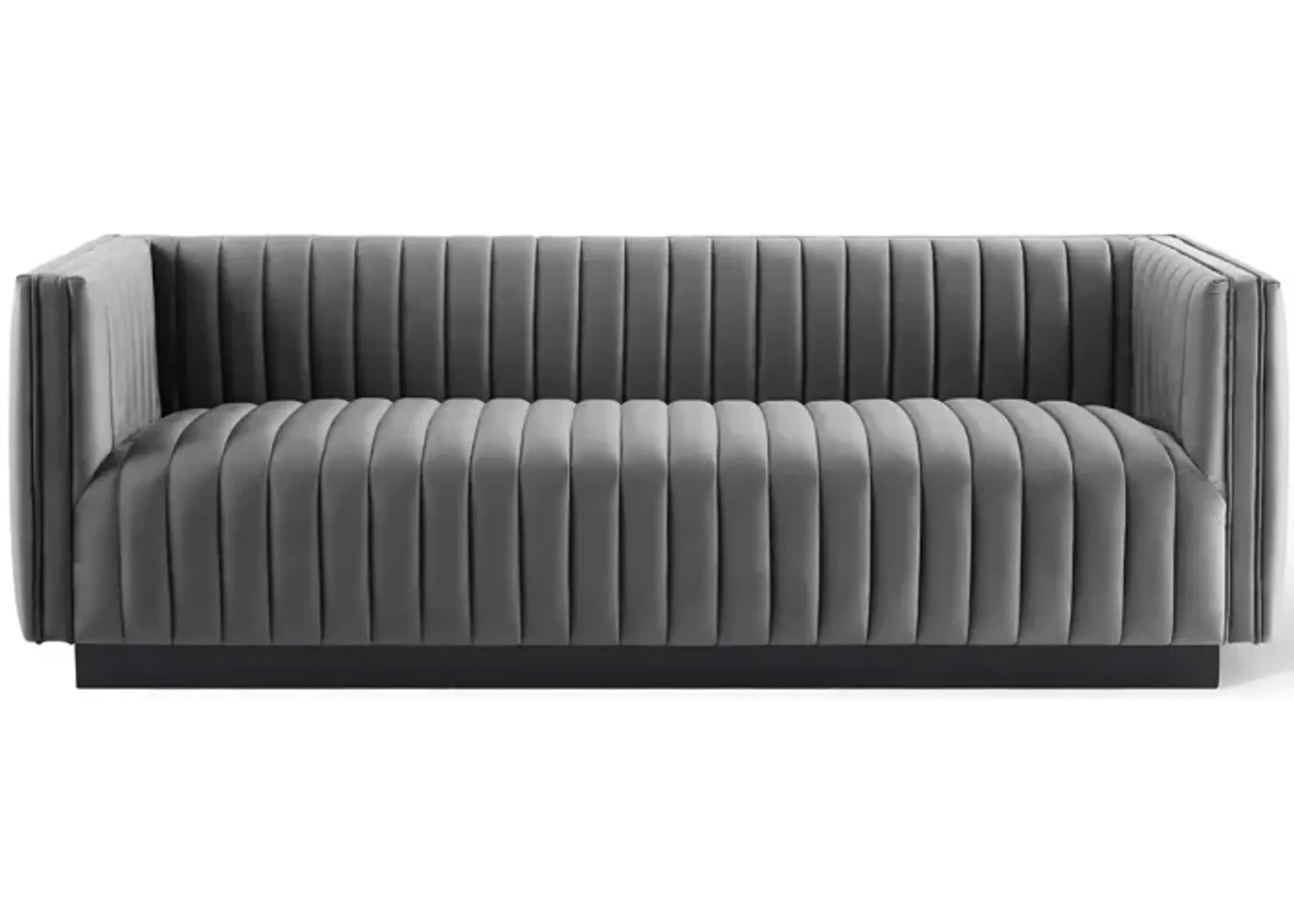 Conjure Channel Tufted Velvet Sofa