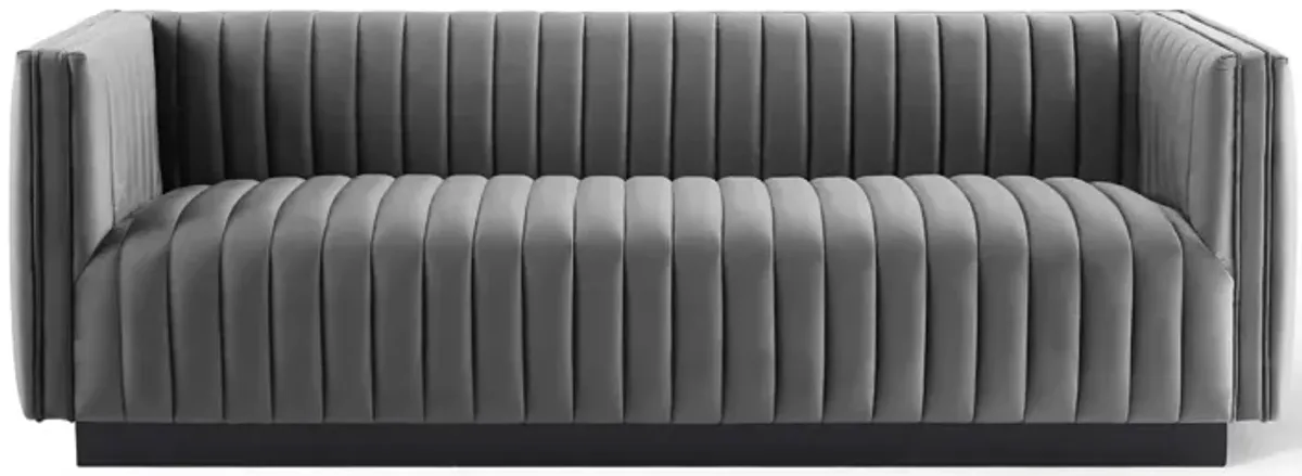 Conjure Channel Tufted Velvet Sofa