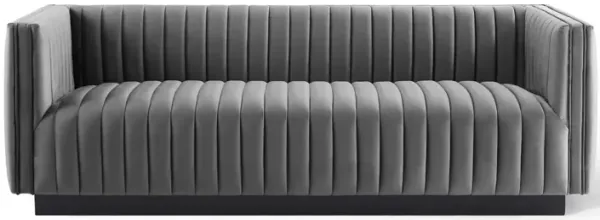 Conjure Channel Tufted Velvet Sofa