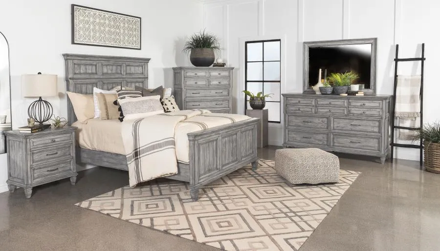 Avenue 5-piece California King Panel Bedroom Set Grey