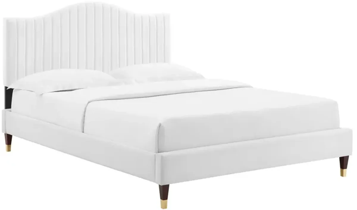 Juniper Channel Tufted Performance Velvet King Platform Bed