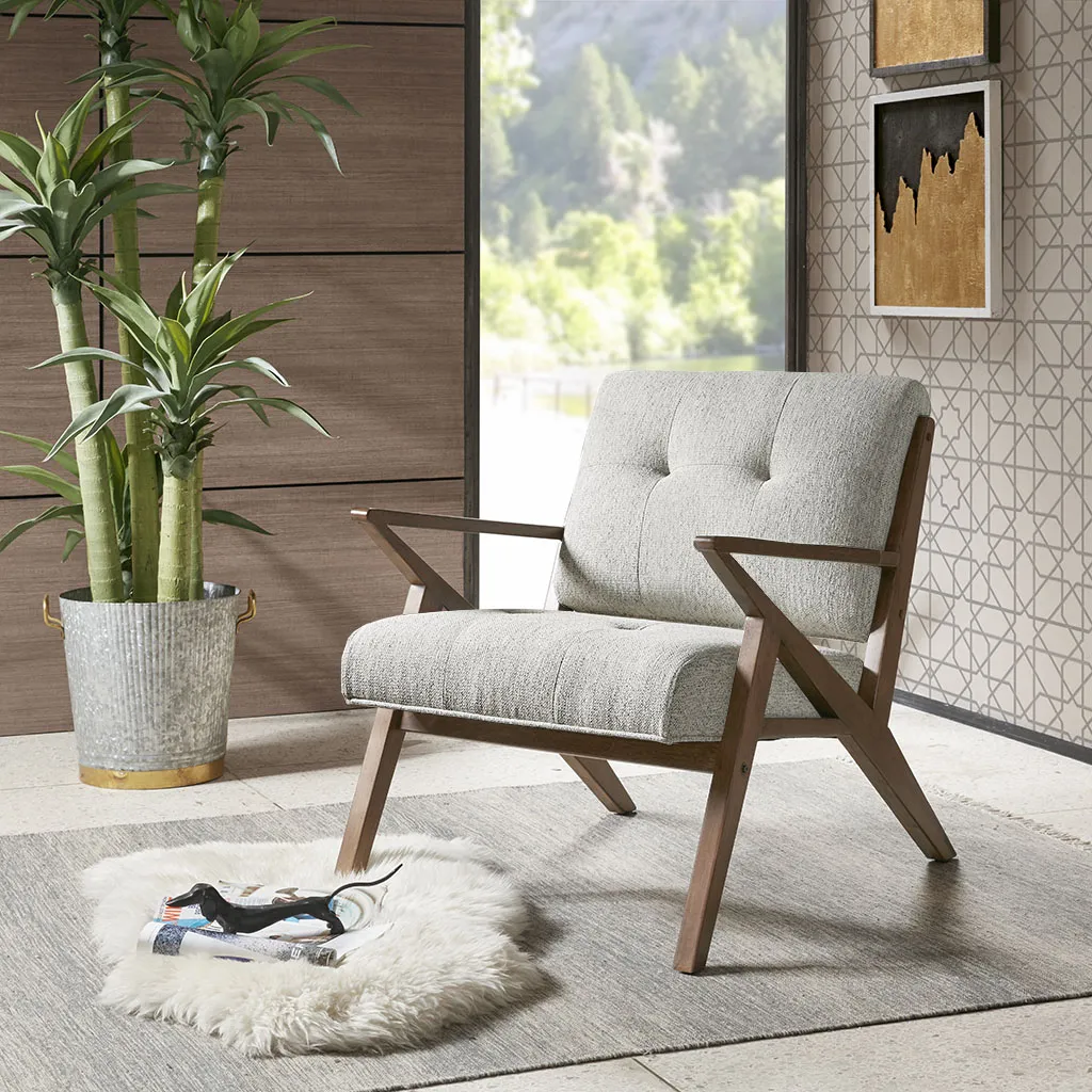 INK+IVY Rocket Light Grey Lounge Chair