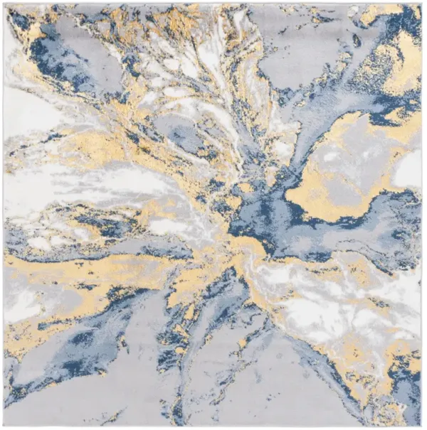 AMELIA 719 BLUE  6'-7' X 6'-7' Square Square Rug