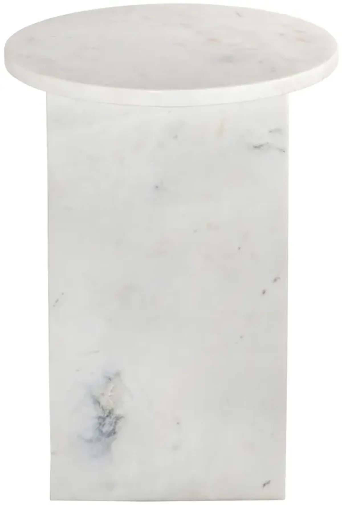 GRACE ACCENT TABLE WHITE MARBLE