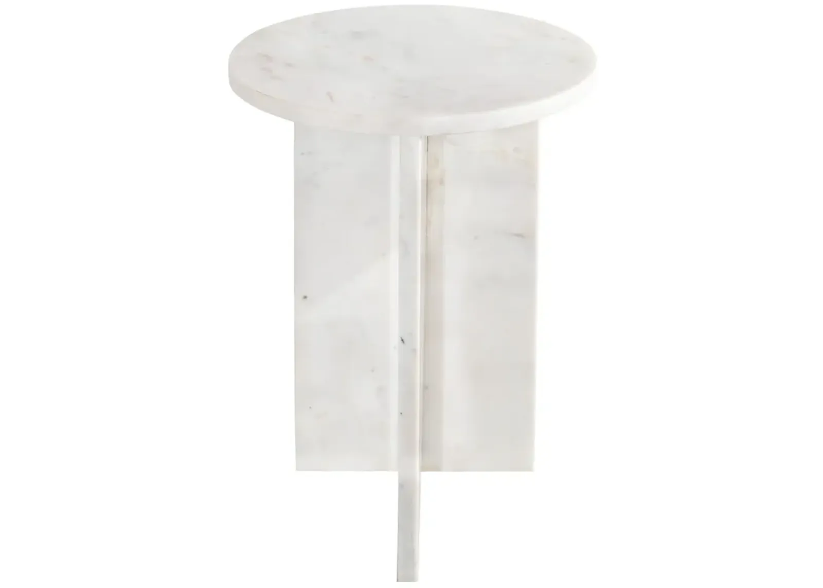 GRACE ACCENT TABLE WHITE MARBLE