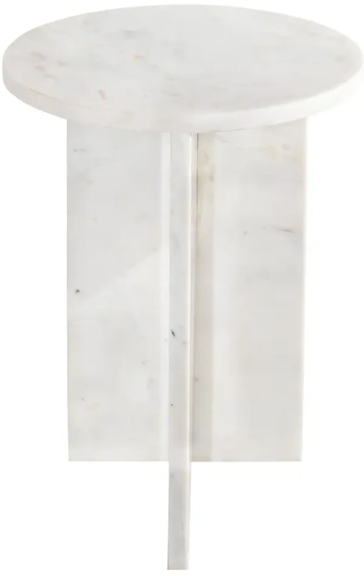 GRACE ACCENT TABLE WHITE MARBLE