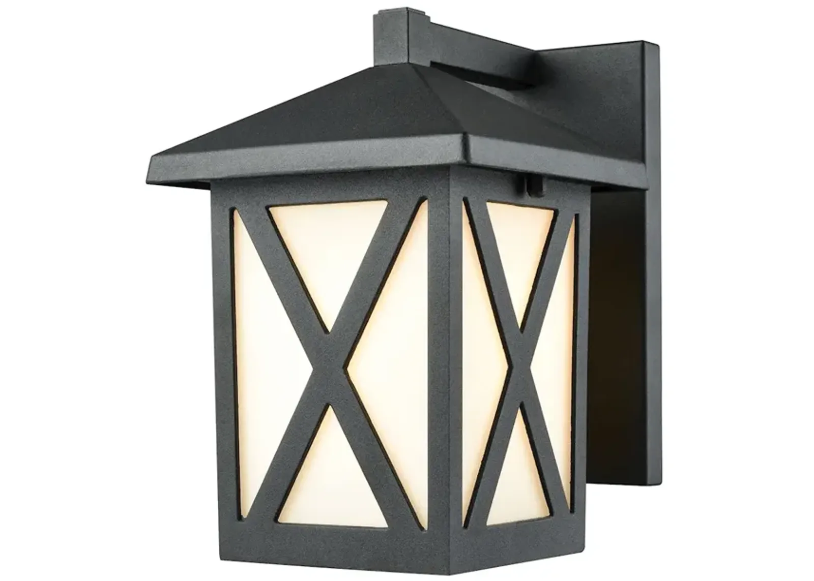 Lawton 8" High 1-Light Outdoor Sconce - Matte Black