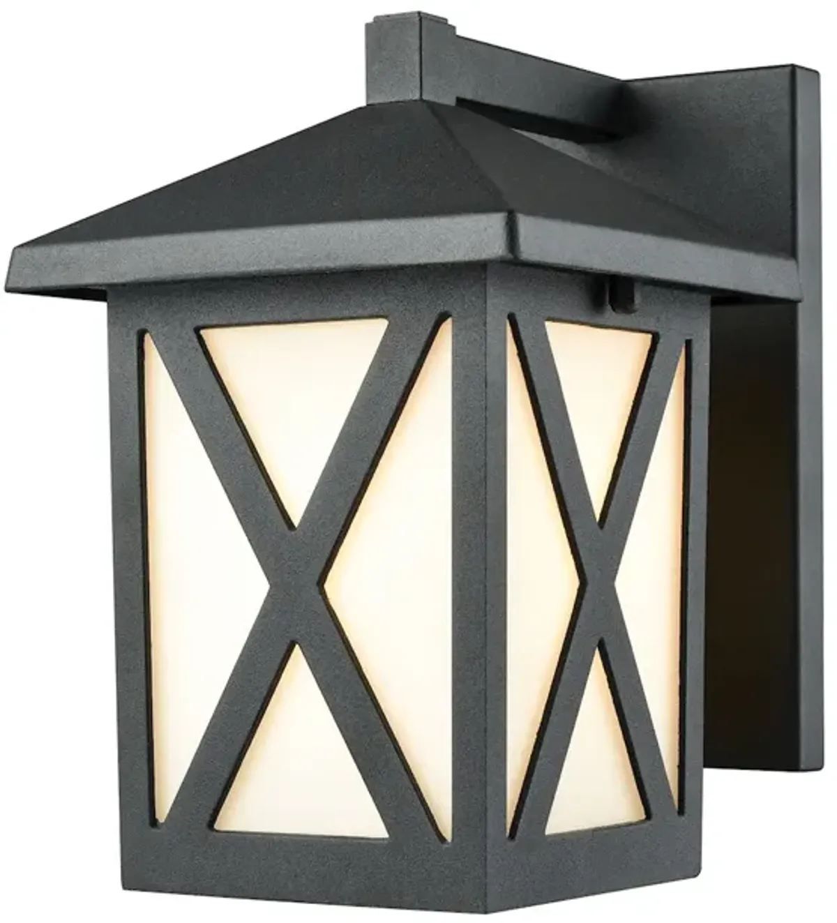 Lawton 8" High 1-Light Outdoor Sconce - Matte Black