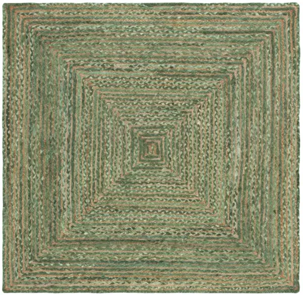 CAPE COD 202 GREEN  5' x 5' Square Square Rug