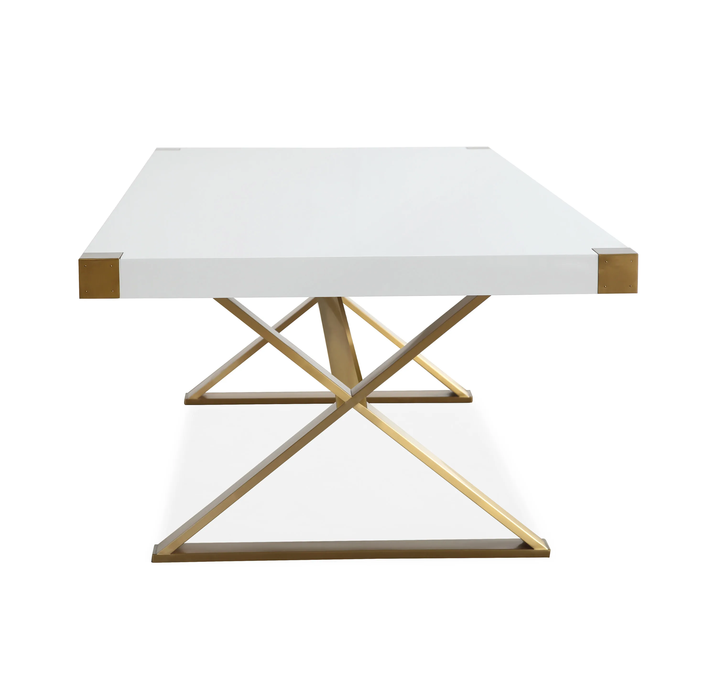 adeline white lacquer dining table