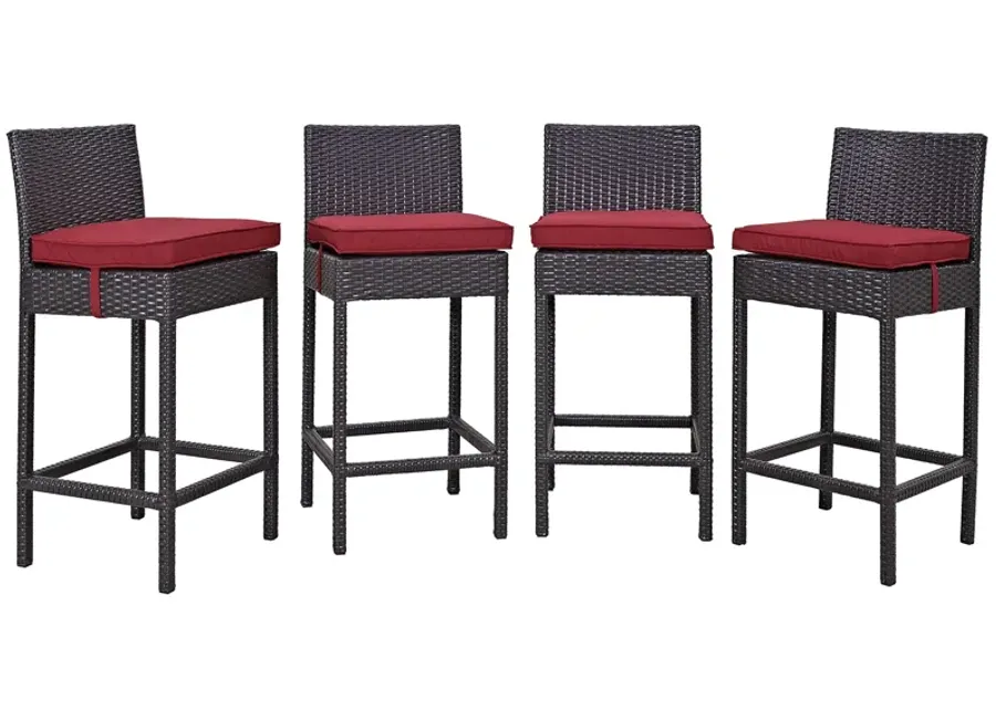 Convene 4 Piece Outdoor Patio Pub Set