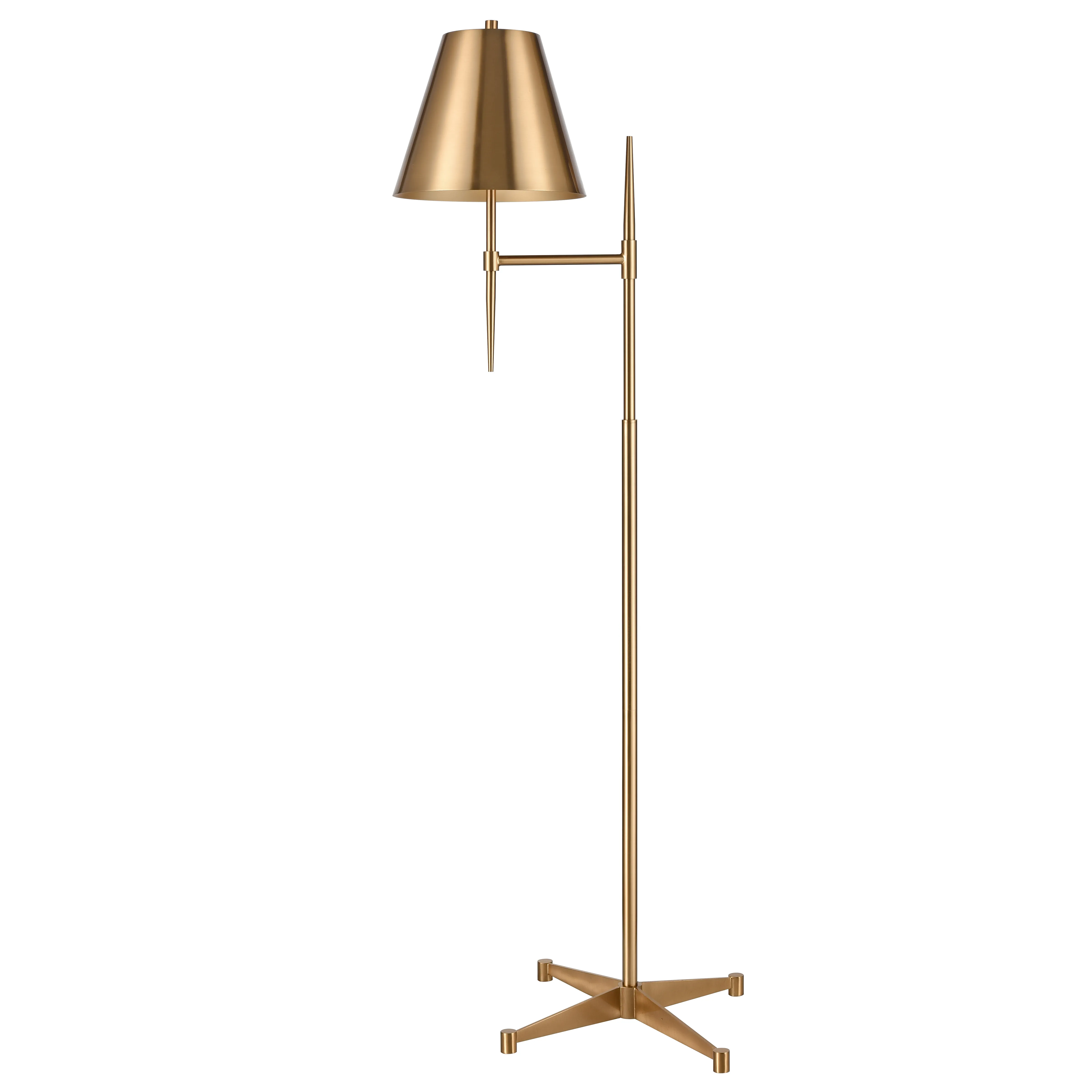 Otus 65" High 1-Light Floor Lamp - Aged Brass