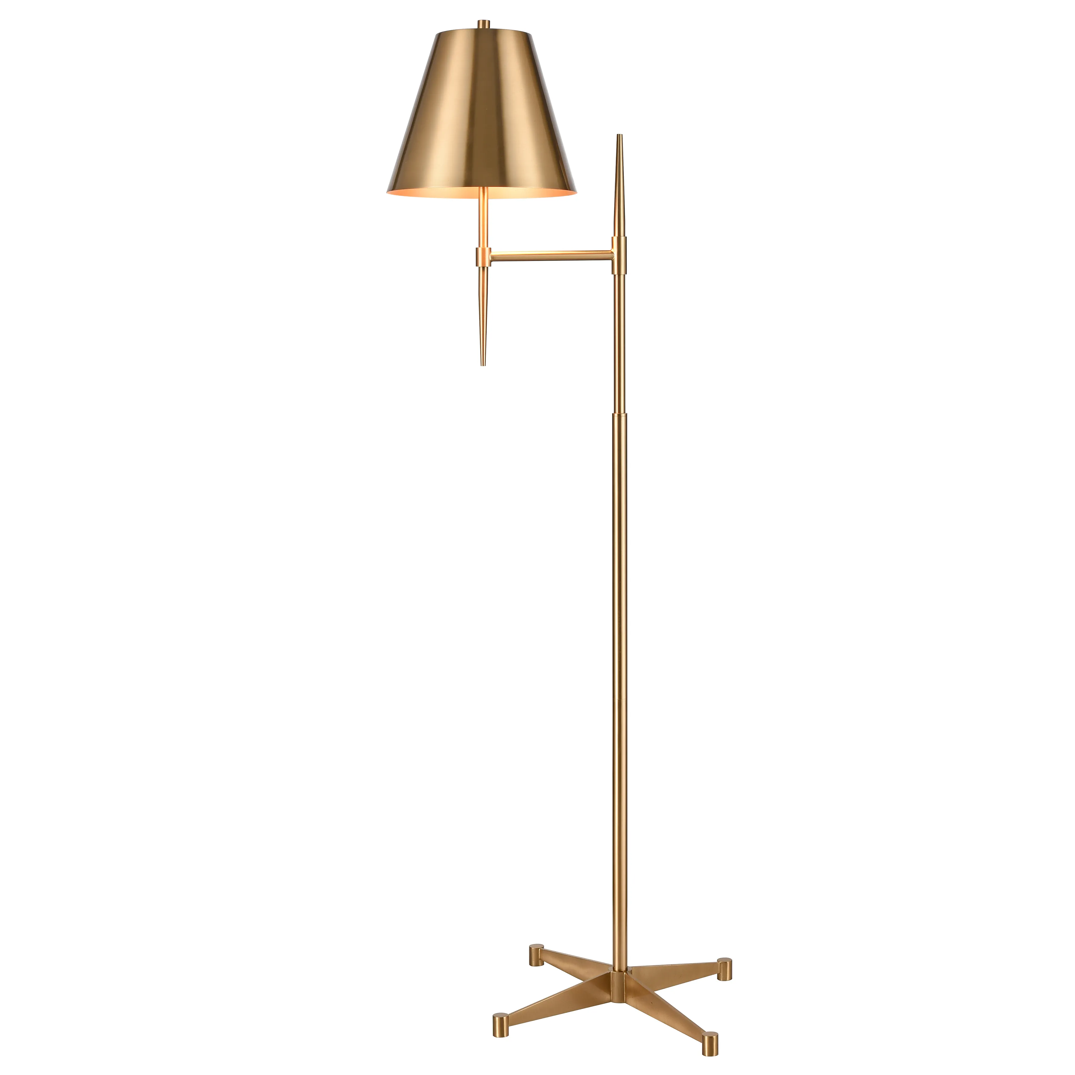 Otus 65" High 1-Light Floor Lamp - Aged Brass