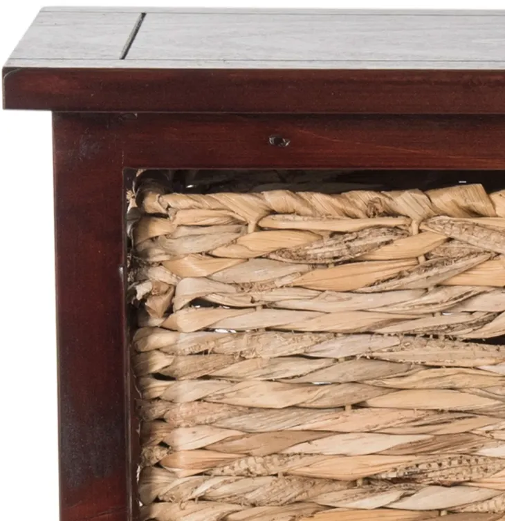 HALLE 3 WICKER BASKET STORAGE SIDE TABLE