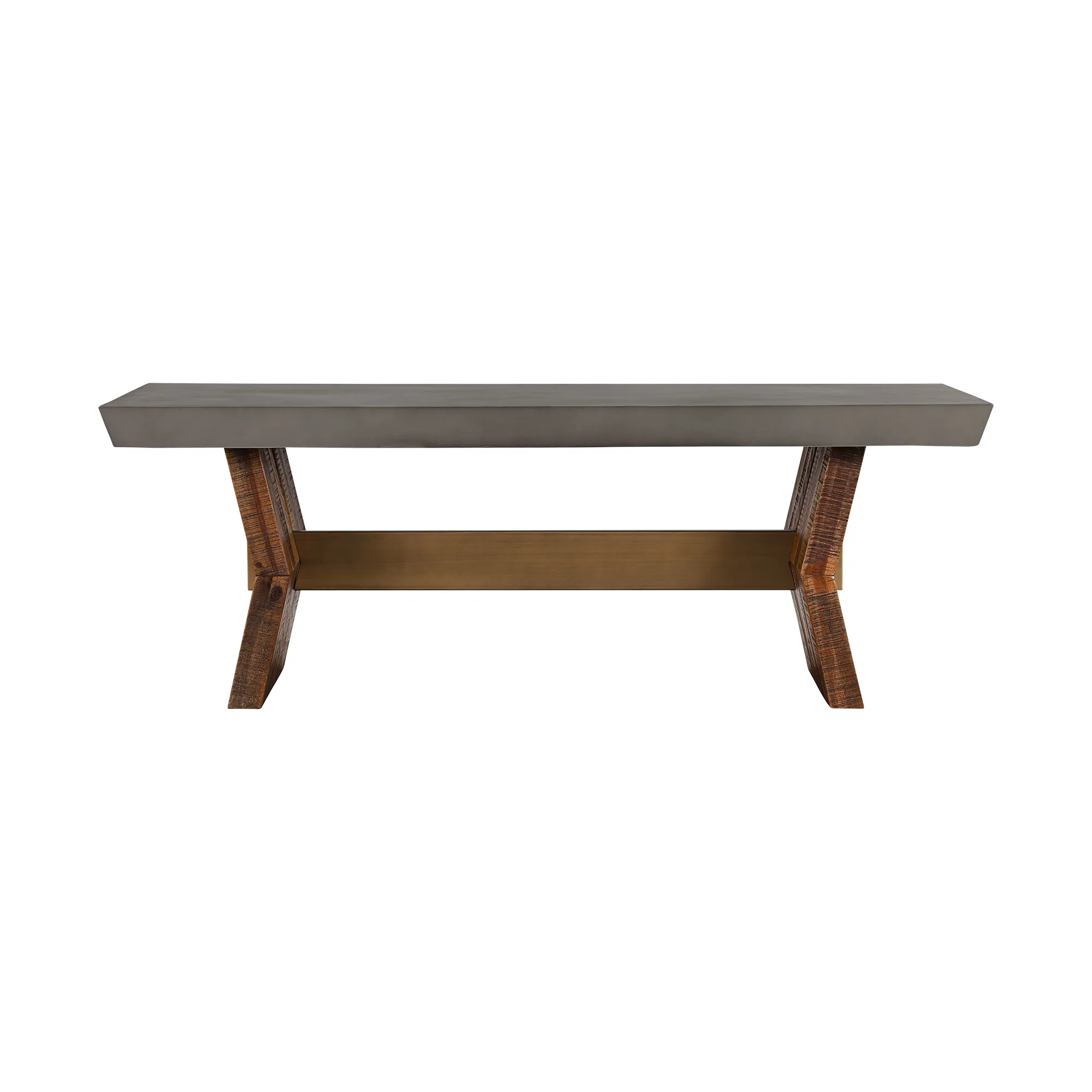 Picadilly Rectangle Coffee Table in Acacia Wood and Concrete