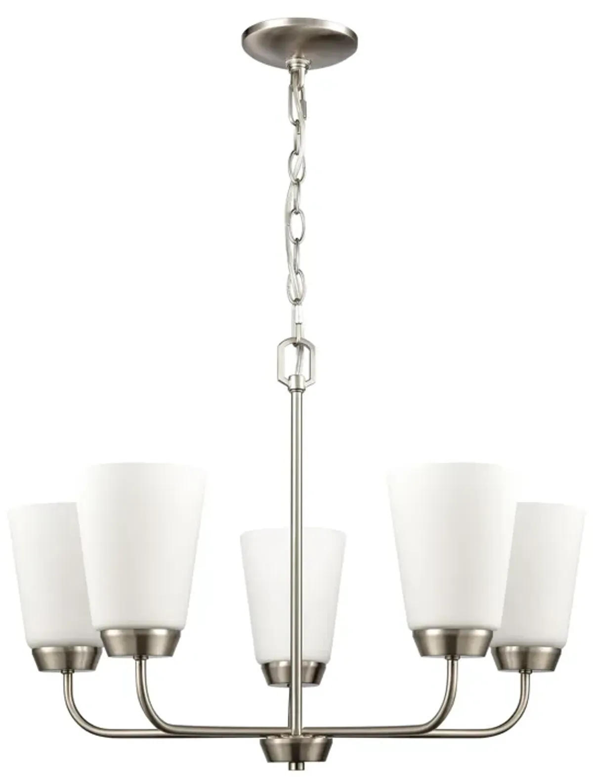 Winslow 25" Wide 5-Light Chandelier - Brushed Nickel