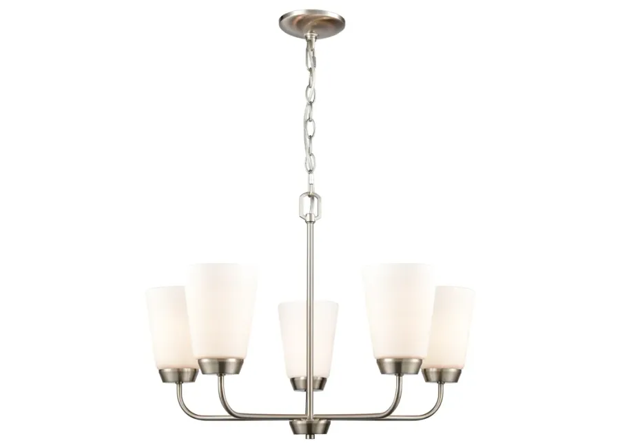 Winslow 25" Wide 5-Light Chandelier - Brushed Nickel